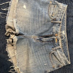 High waisted jeans shorts